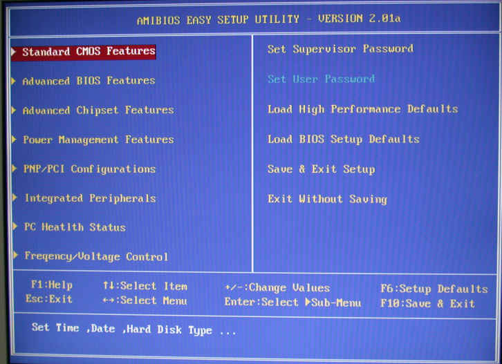 bios setup utility 主画面